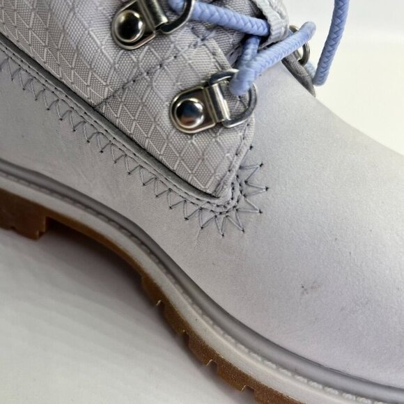 Timberland 6-inch Premium Waterproof Boot Women's Size 6 In Light Grey Nubuck - Picture 12 of 16